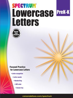 cover image of Lowercase Letters, Grades PK--K